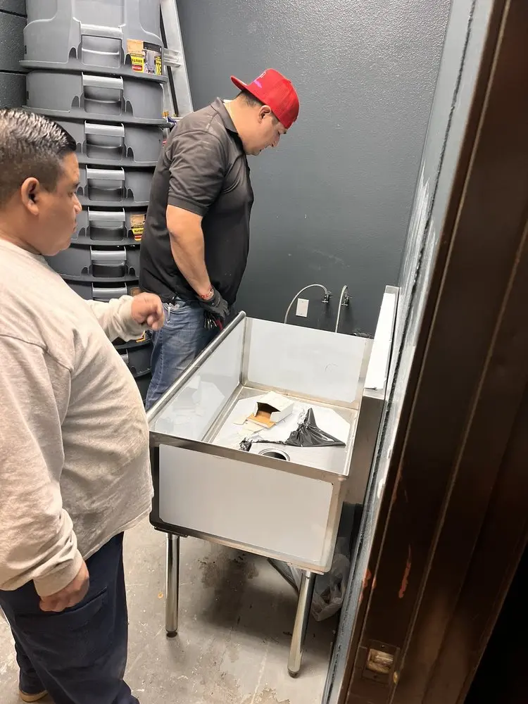 Commercial plumbing and sink installation in Standish